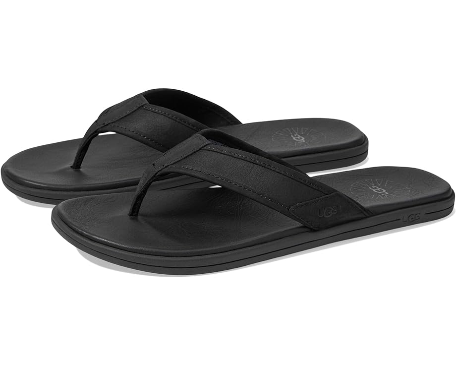 цена Сандалии UGG Seaside Flip Leather, черный