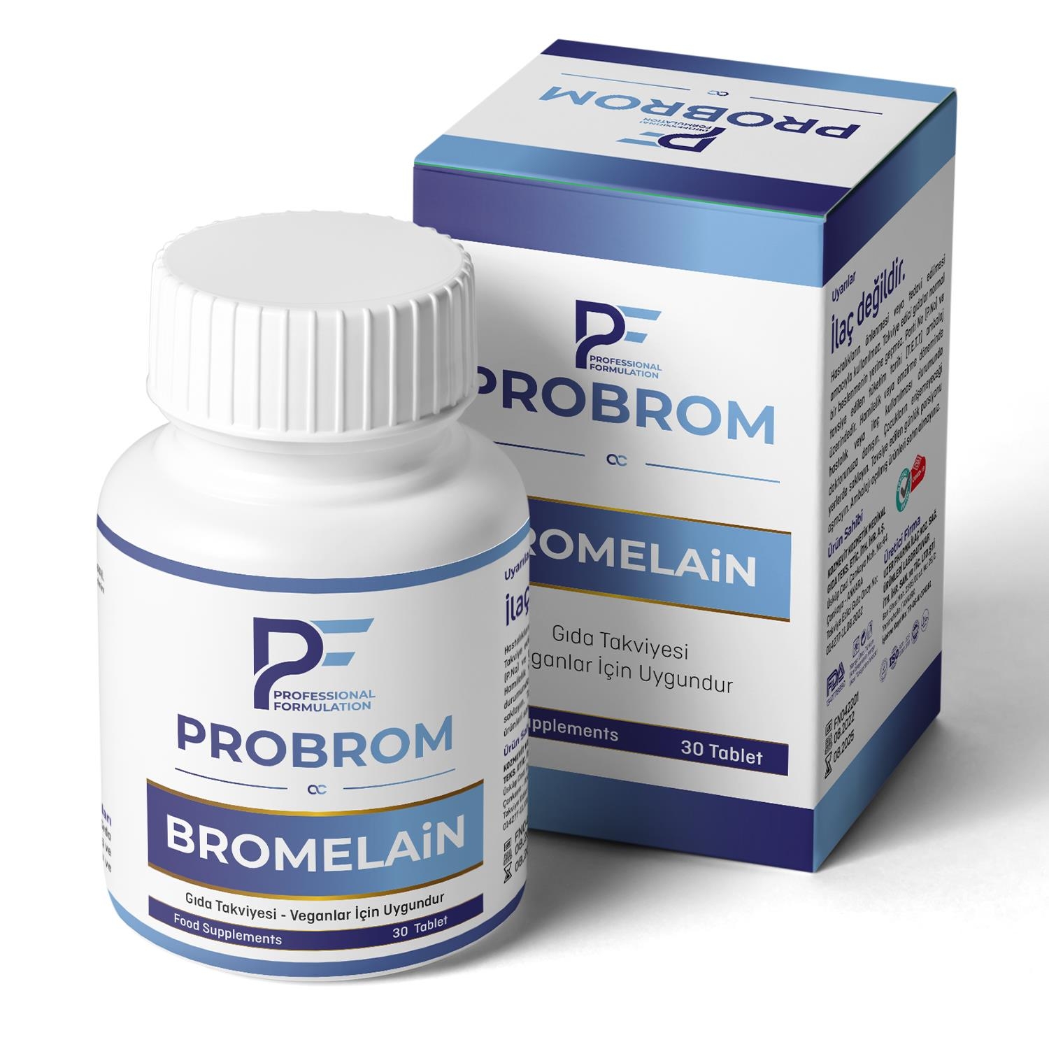 Пищевая добавка, содержащая бромелайн PF ProBrom 30 таблеток фото