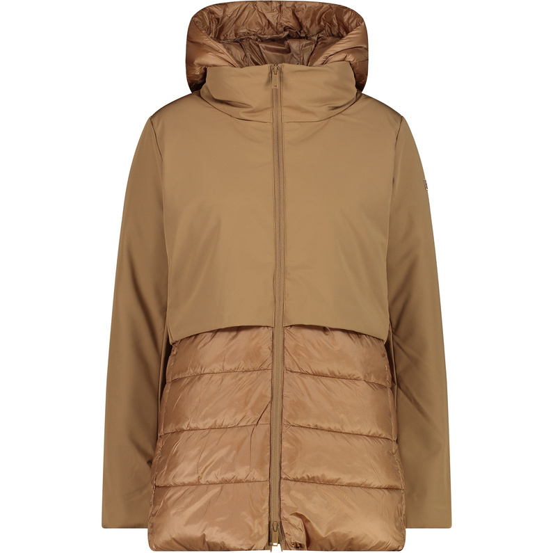 Женское пальто с капюшоном на молнии CMP, коричневый
