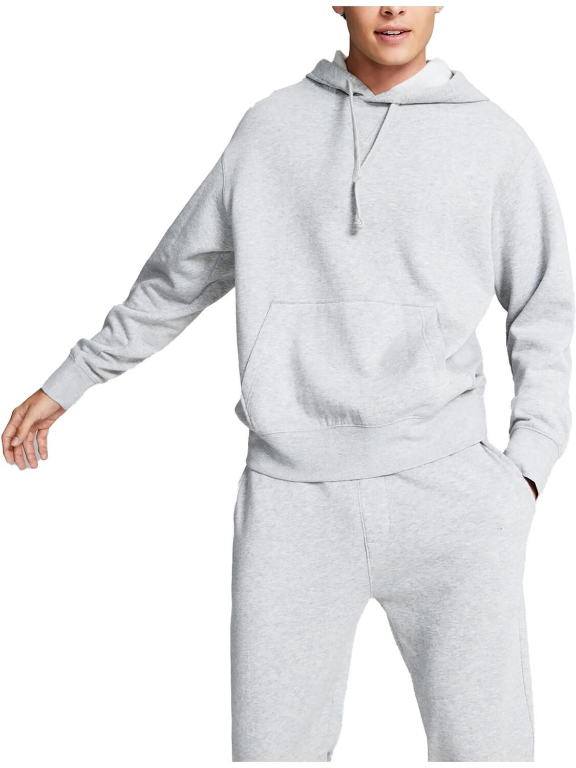 

Мужской флисовый пуловер с капюшоном And Now This, цвет Heather Gray