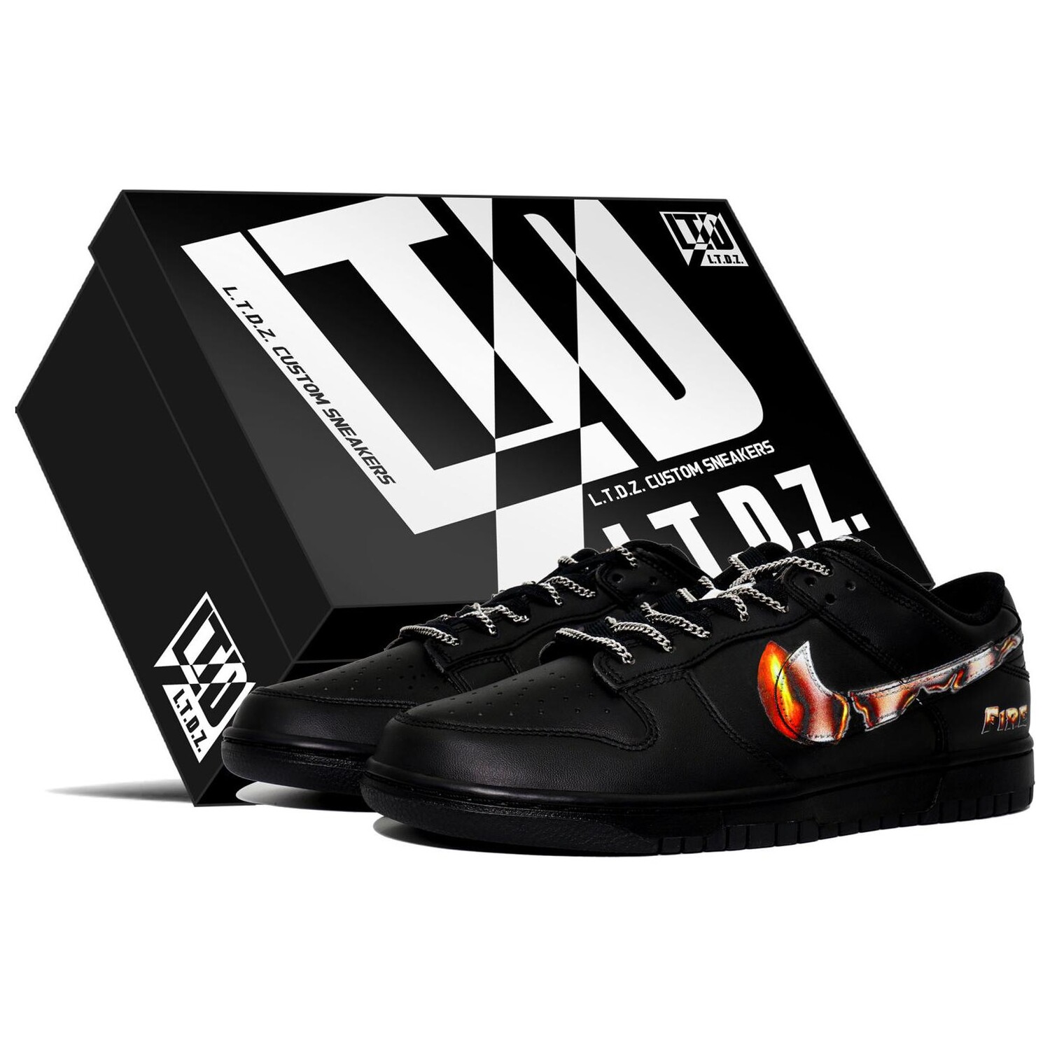 

Кроссовки Nike Dunk Skateboarding Shoes Men Low-top Black, черный