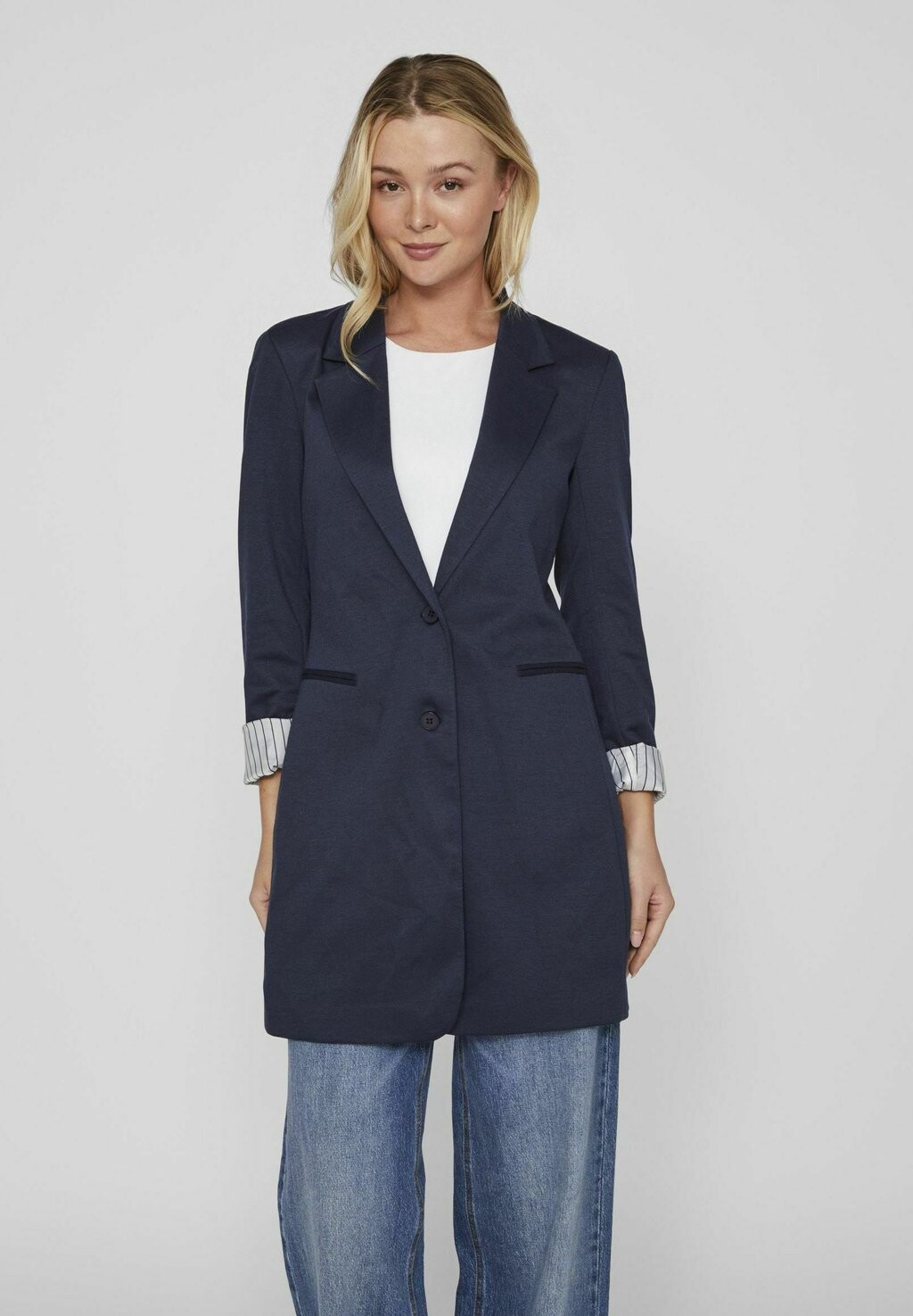 

Блейзер LONG VILA, цвет navy blazer
