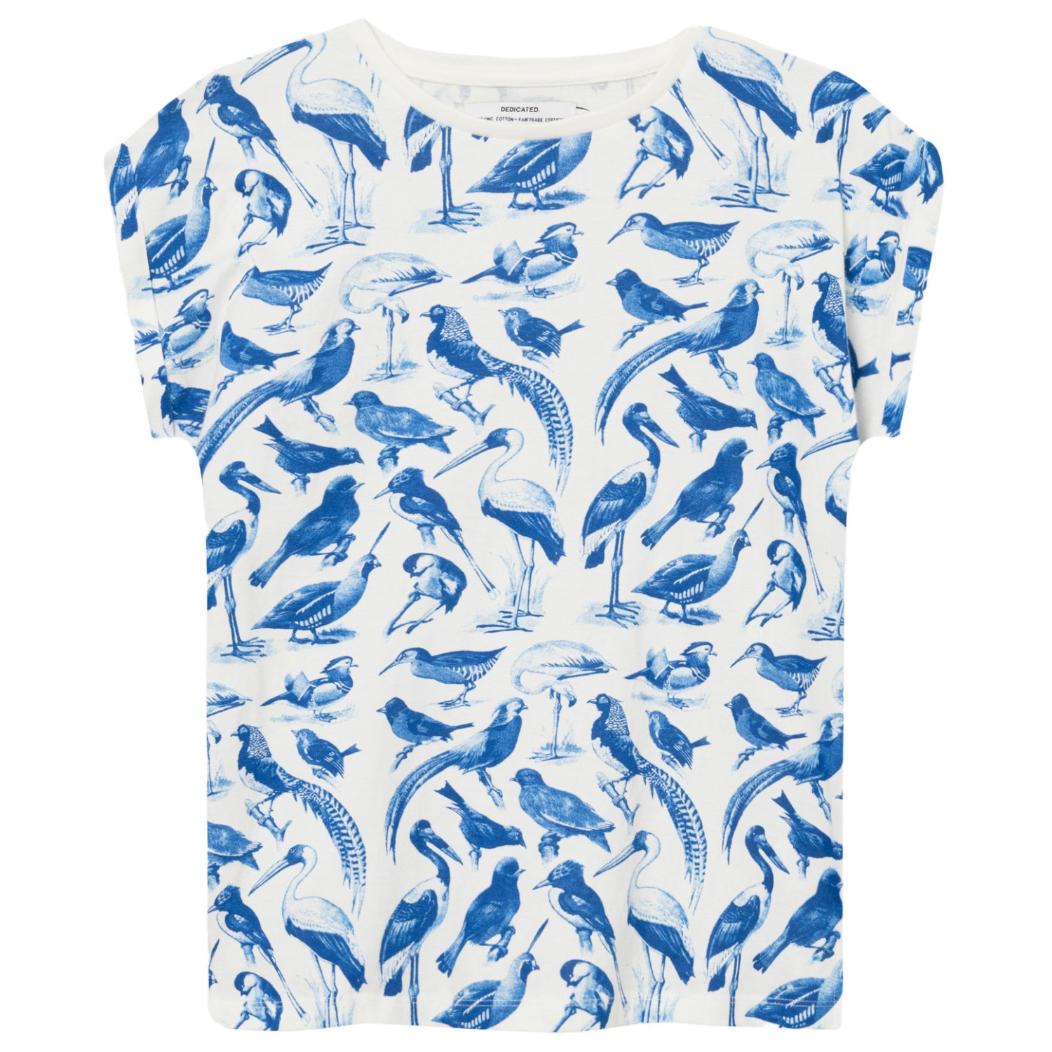 

Футболка Dedicated Women's Visby Blue Birds, цвет Off White