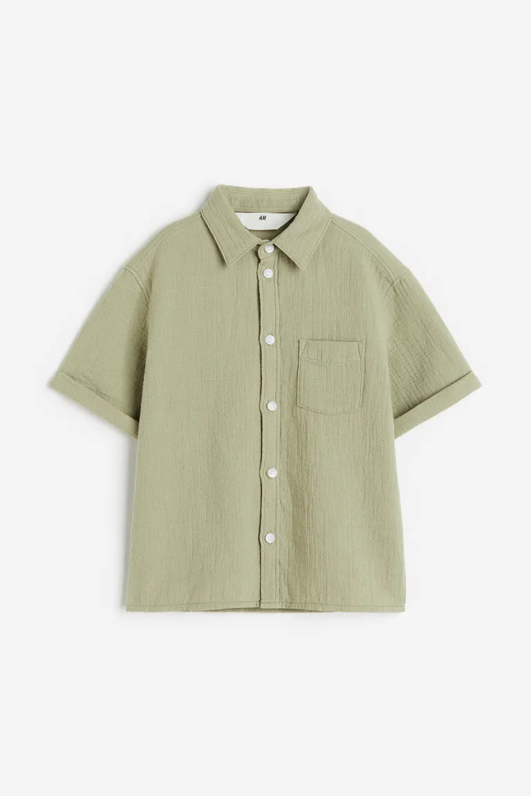 

Хлопчатобумажную рубашку H&M, зеленый