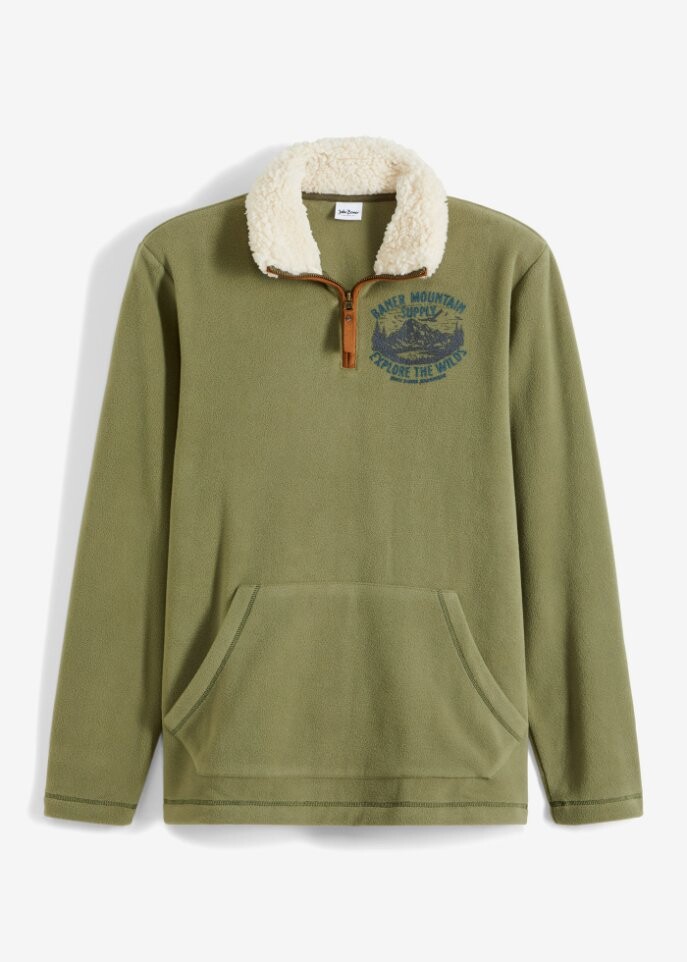 

Флисовая рубашка с воротником стойкой John Baner Jeanswear, зеленый