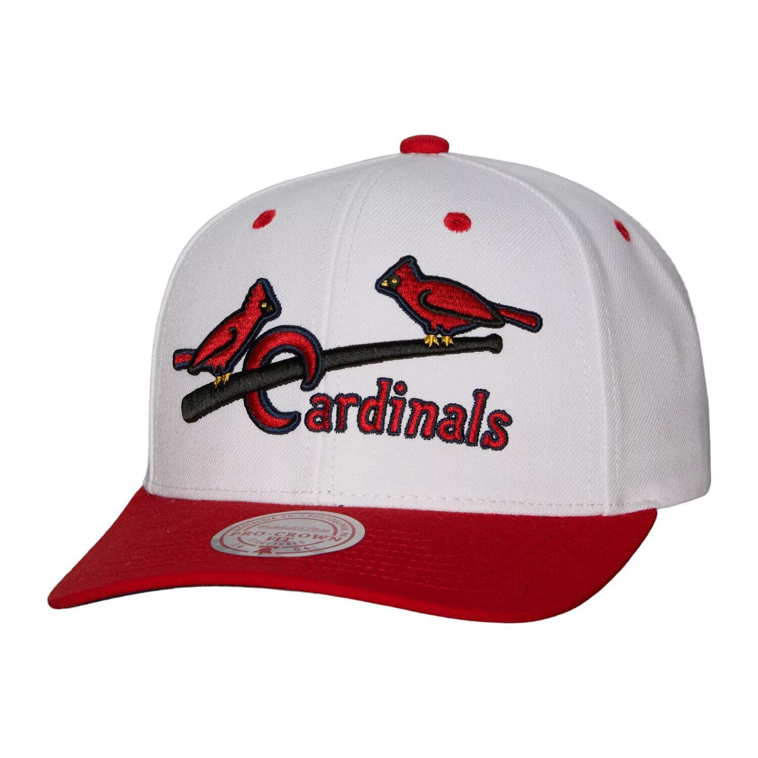 

Мужская белая кепка Mitchell & Ness St. Louis Cardinals Cooperstown Collection Pro Crown Snapback