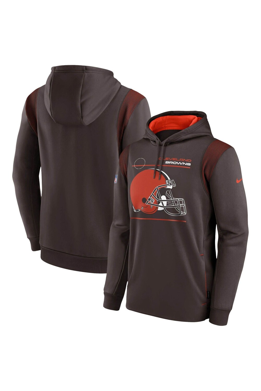 

Коричневый - Толстовка с боковыми сторонами Fanatics Cleveland Therma Nike, коричневый