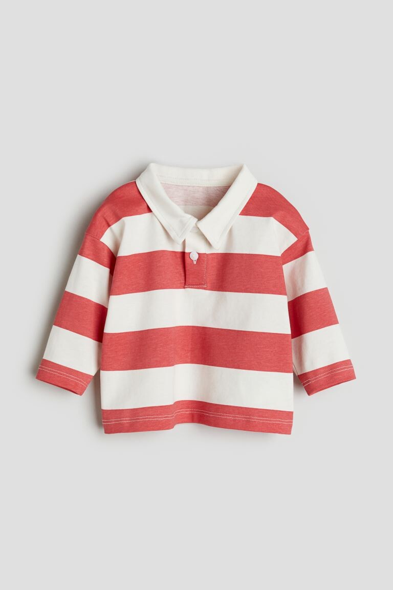 

Рубашка-Поло из хлопкового джерси H&M, белый