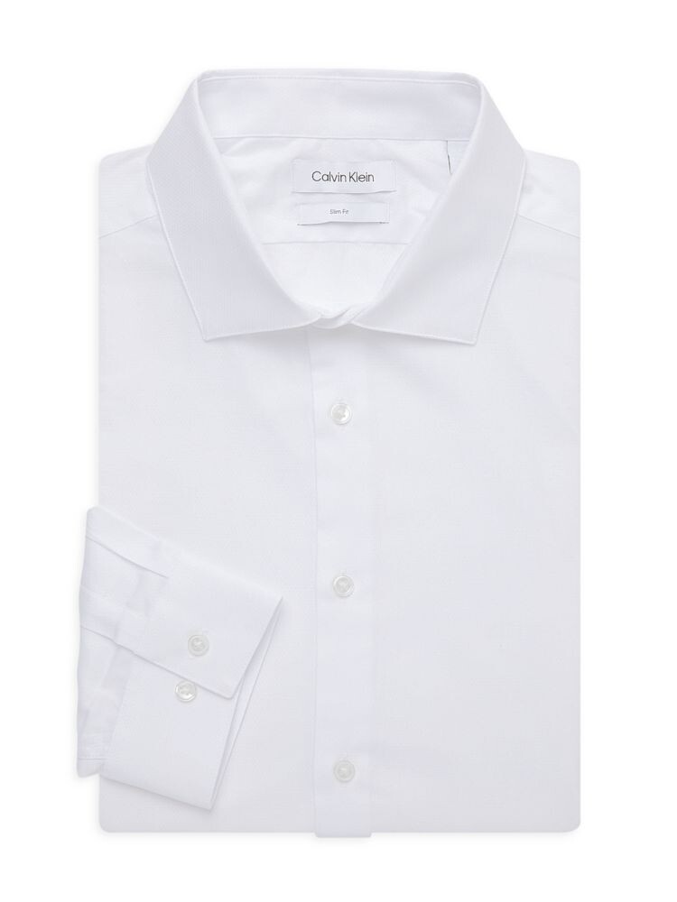 

Классическая рубашка узкого кроя Calvin Klein, белый