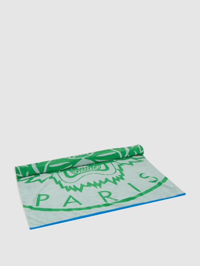 Пляжное полотенце из махровой ткани Kenzo, зеленый клатч из махровой ткани единый размер зеленый