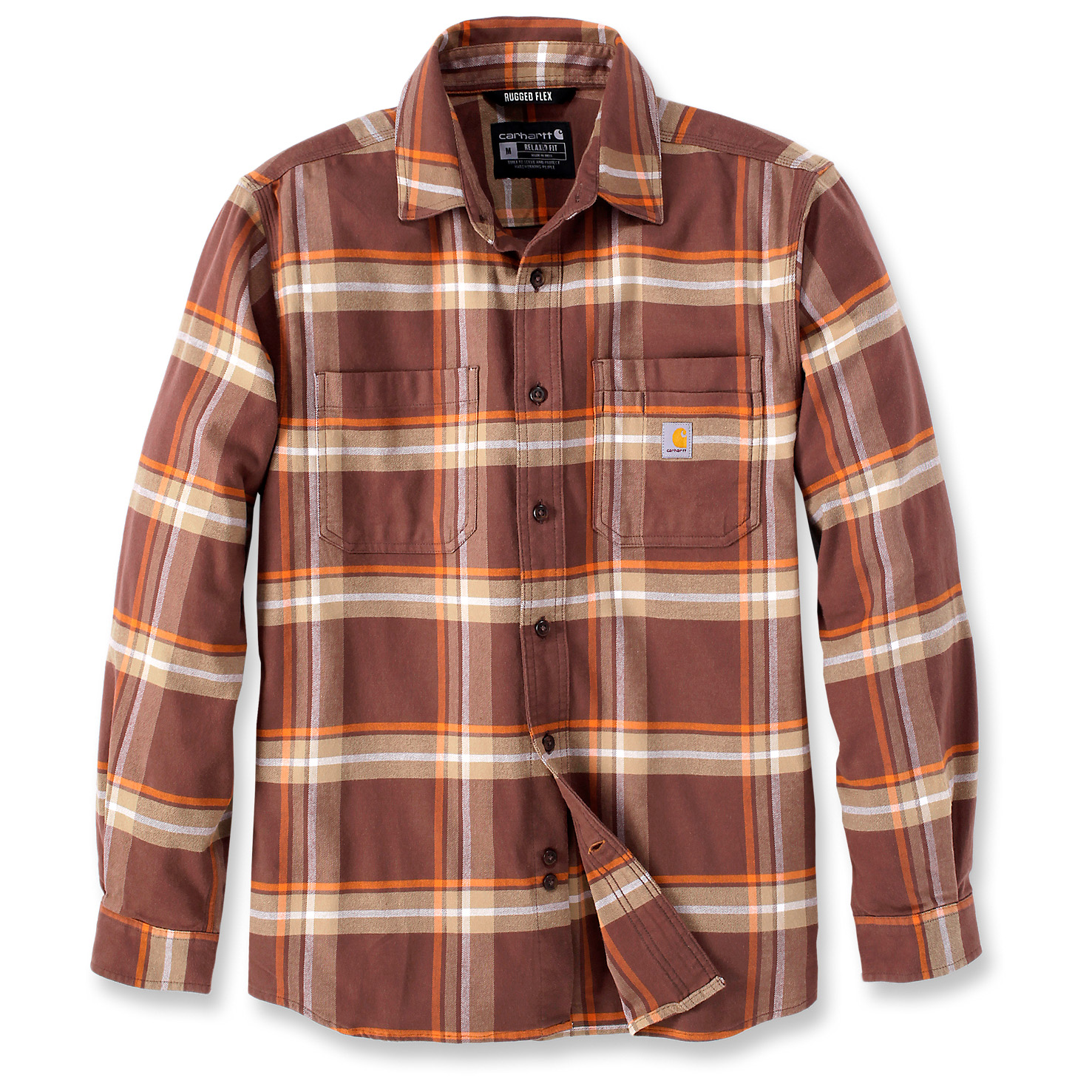 Рубашка Carhartt Flannel L/S Plaid Shirt, цвет Chestnut