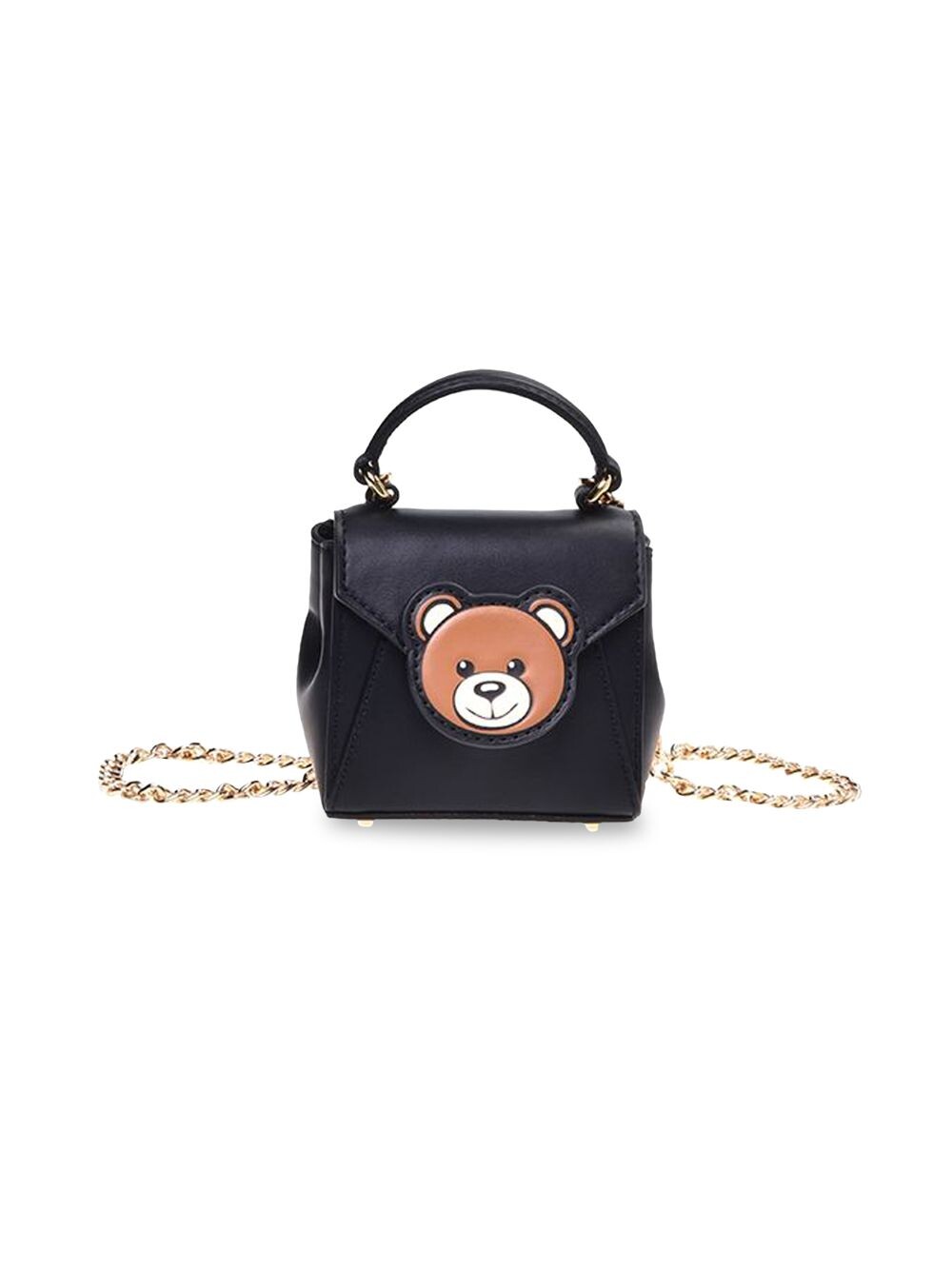 

Кожаная сумка Mini Bear Moschino, черный
