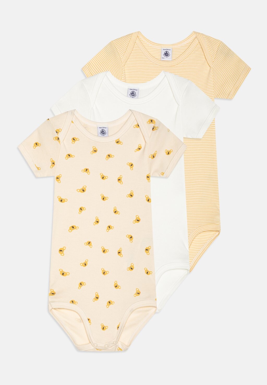 Боди BABY UNISEX 3 PACK Petit Bateau, цвет multi-coloured