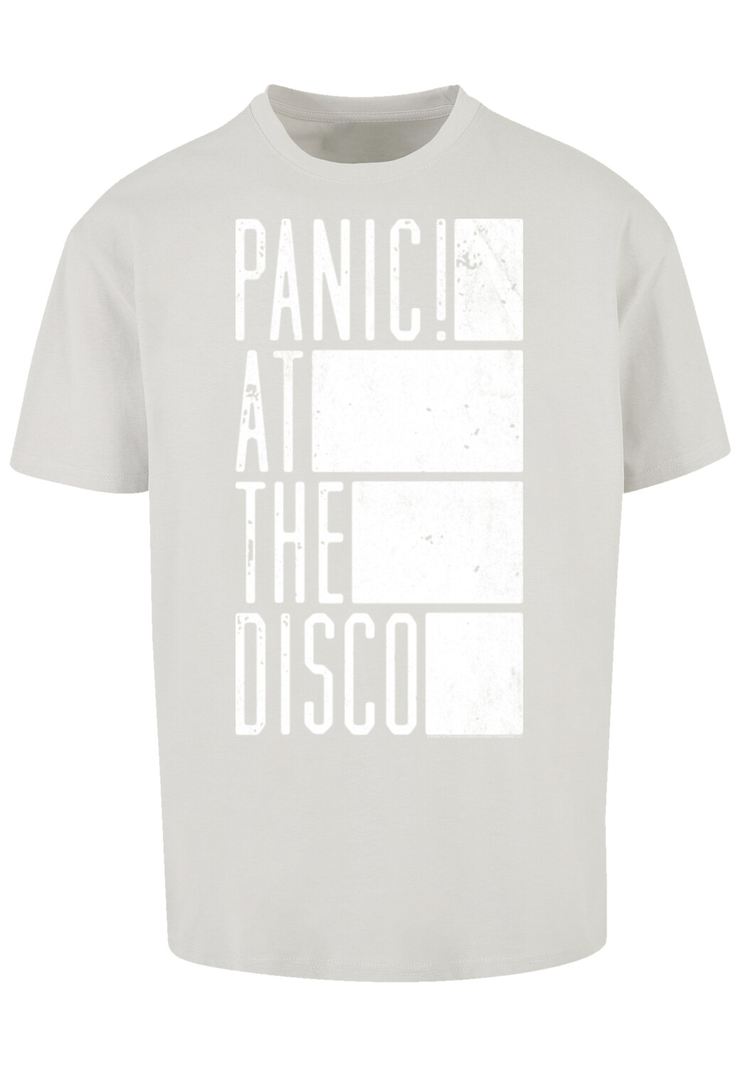 

Футболка F4NT4STIC Panic At The Disco Block Text, цвет lightasphalt