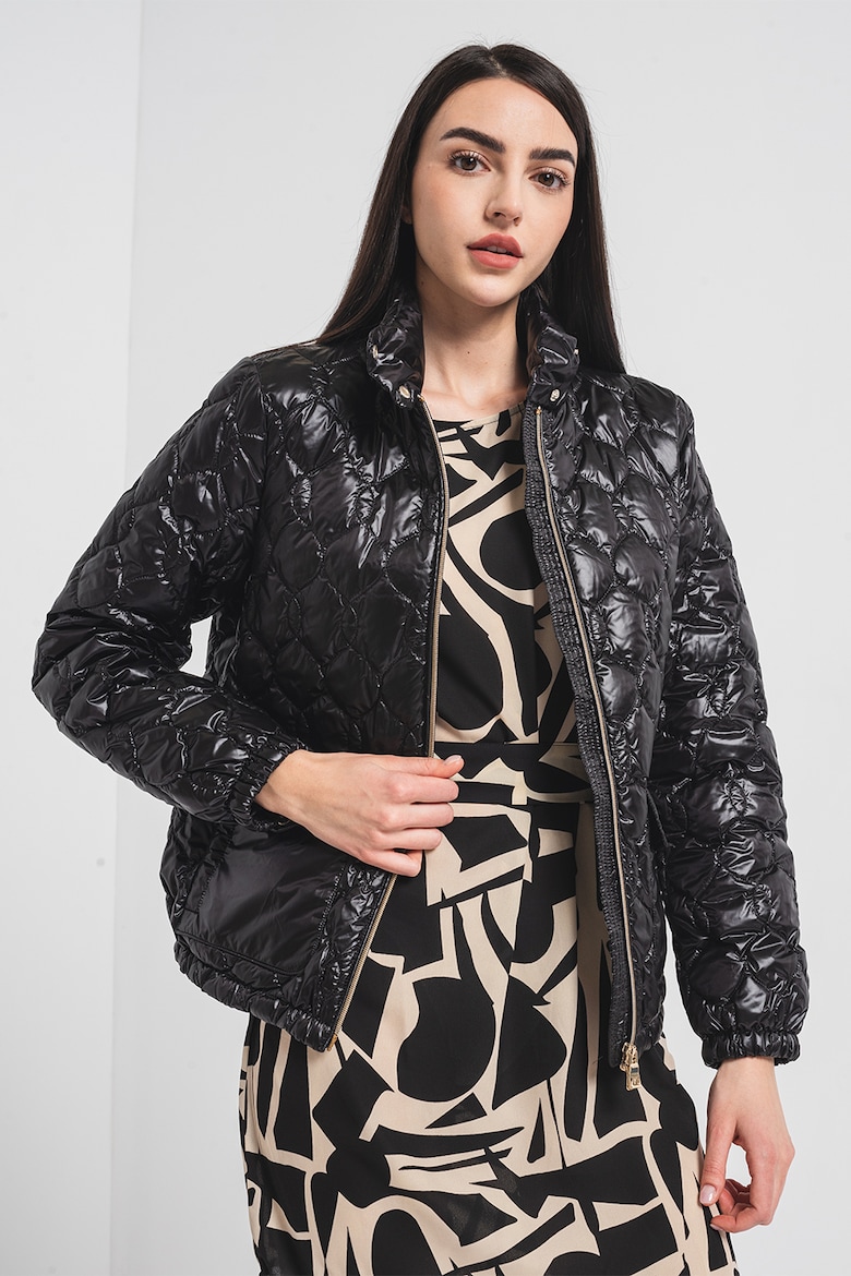 Зимняя легкая куртка со стеганым эффектом Geox, черный цена и фото