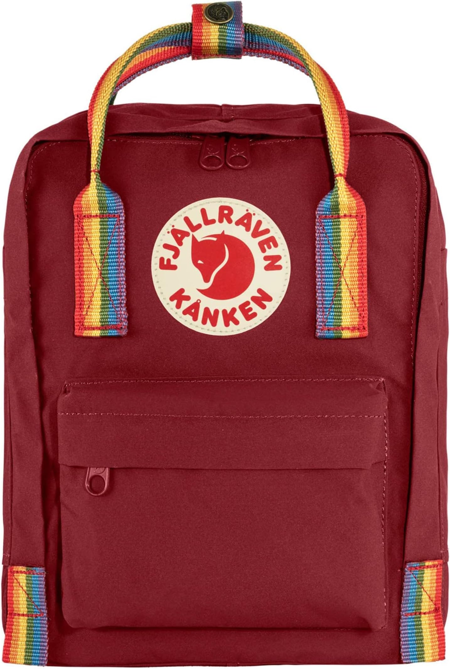 

Рюкзак Kanken Rainbow Mini Fjällräven, цвет Ox Red/Rainbow Pattern