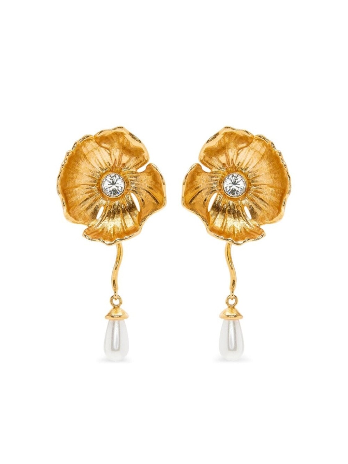 

Серьги-подвески с жемчугом Oscar de la Renta, золотой