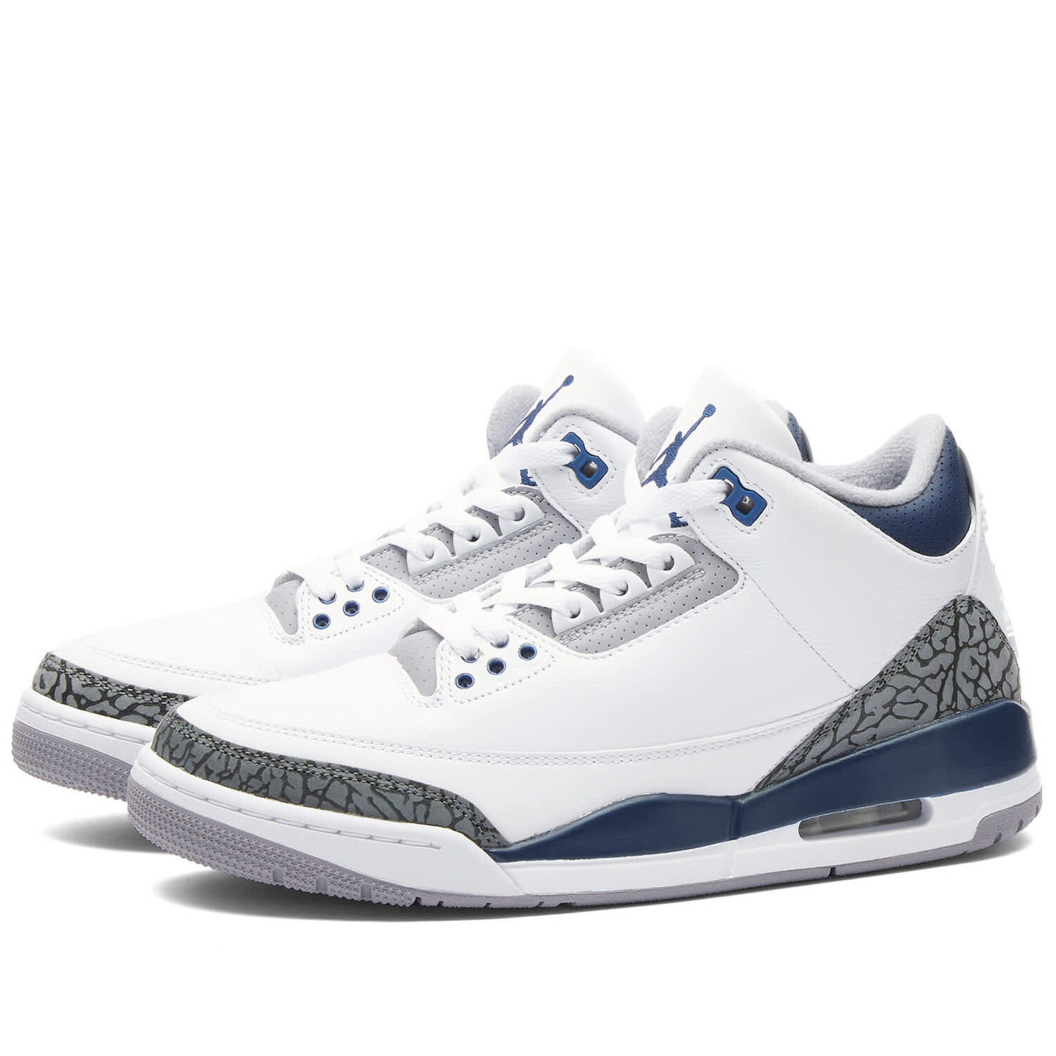

Кроссовки Air Jordan 3 Retro, цвет Midnight Navy, Cement Grey & Black, Серый