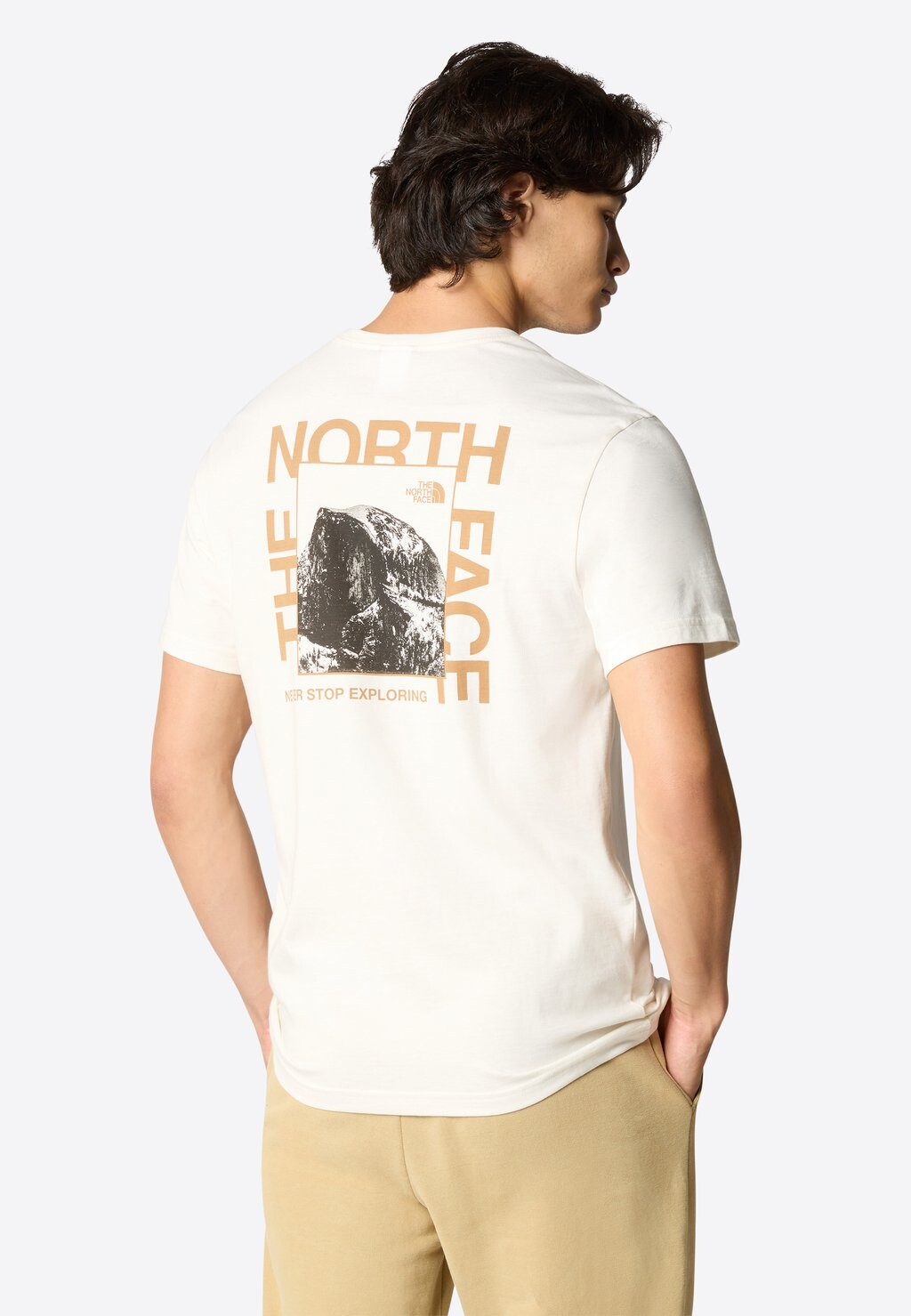 

Футболка с принтом The North Face, гардения белый миндаль b