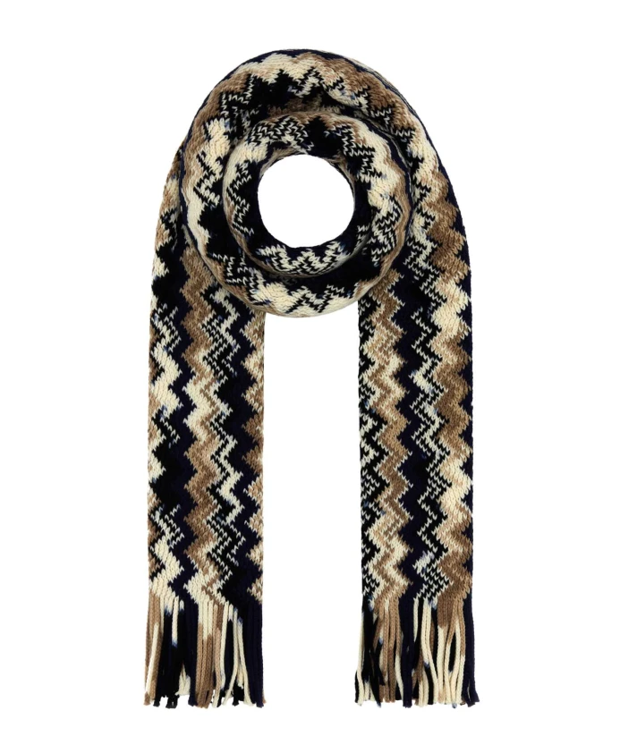 

Шерстяной шарф с вышивкой 190см х 30см Missoni, мультиколор