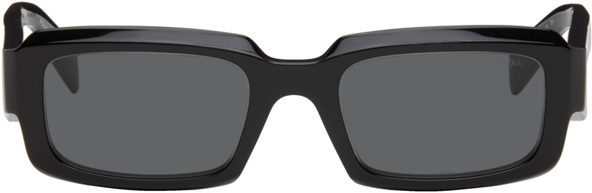 

Черные солнцезащитные очки-символы Prada Eyewear, цвет Black
