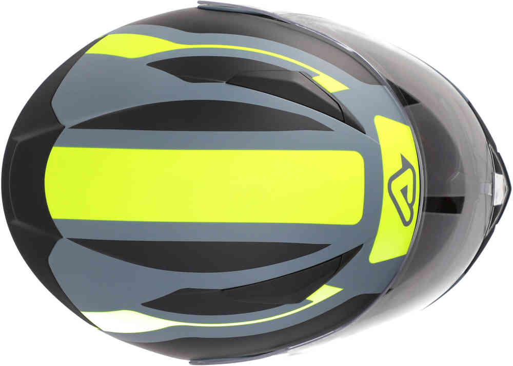 Графический шлем Rederwel Acerbis, серый/желтый