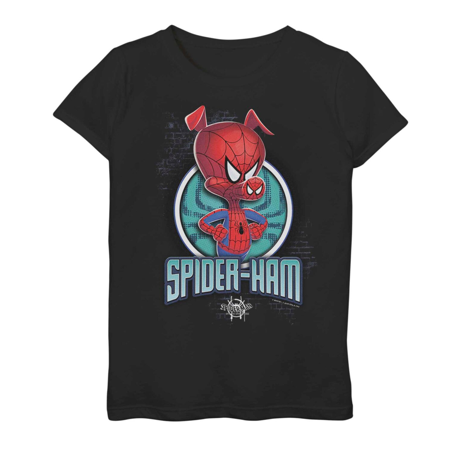 

Футболка с рисунком Marvel Spider-Man Into The Spider-Verse для девочек 7–16 лет Licensed Character