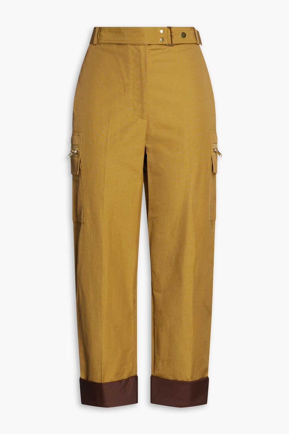 

Укороченные зауженные брюки из смесового хлопка 3.1 Phillip Lim, горчица