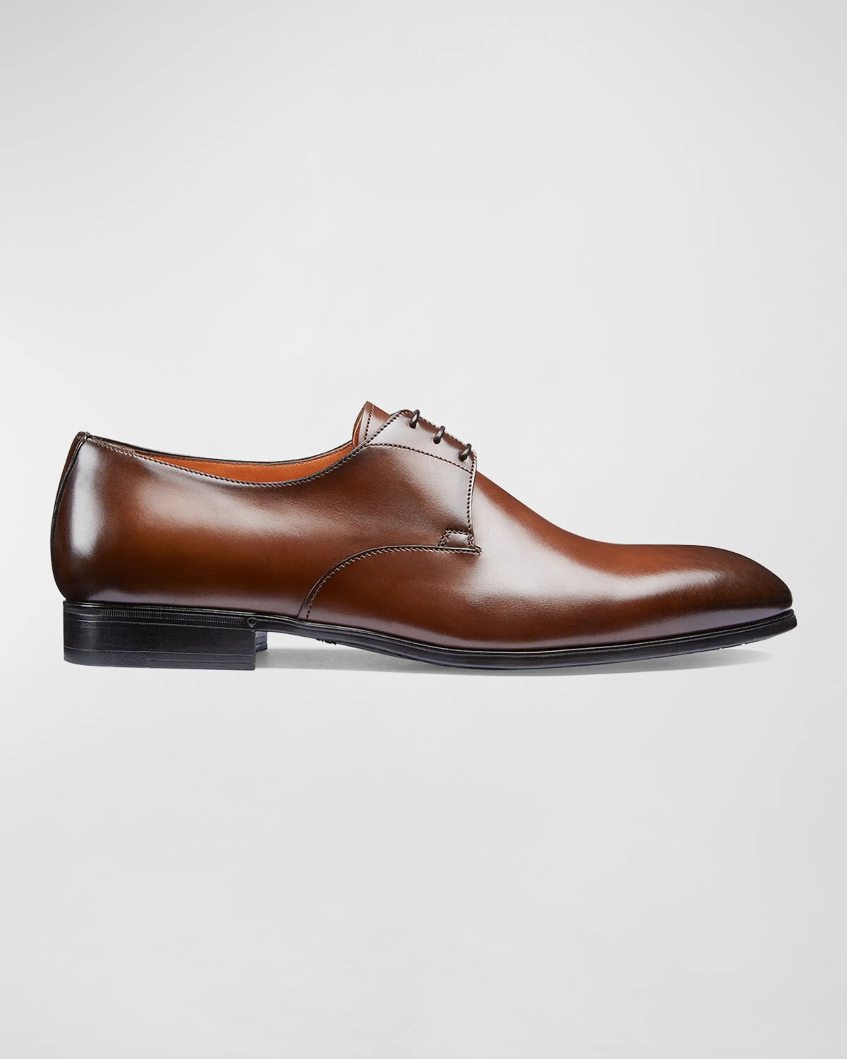 

Мужские туфли дерби из полированной кожи Santoni, цвет Brown