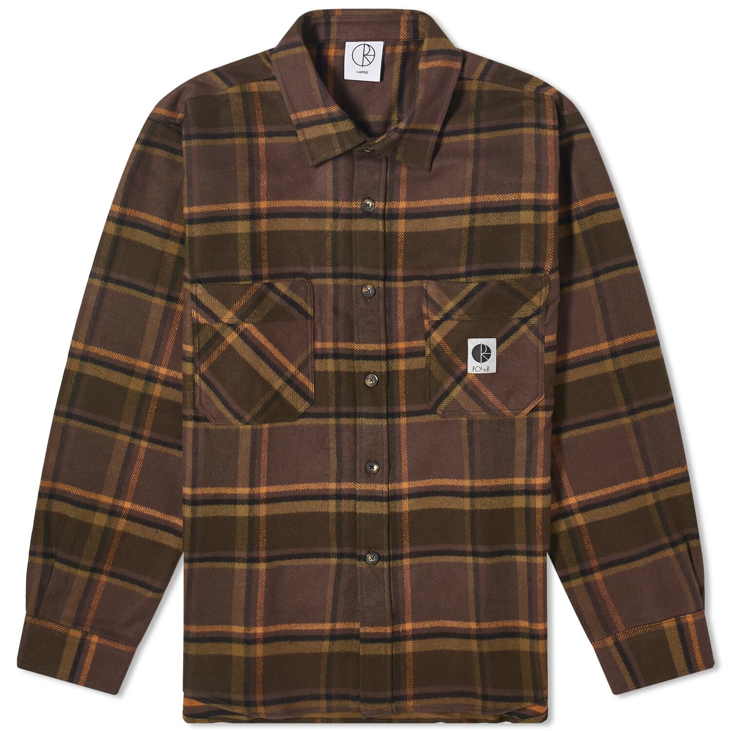 

Рубашка Polar Skate Co. Mike Flannel, цвет Brown & Mauve