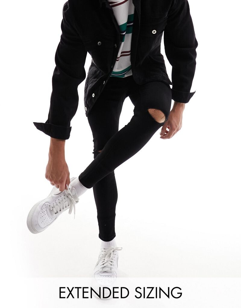 

Черные эластичные джинсы ASOS DESIGN