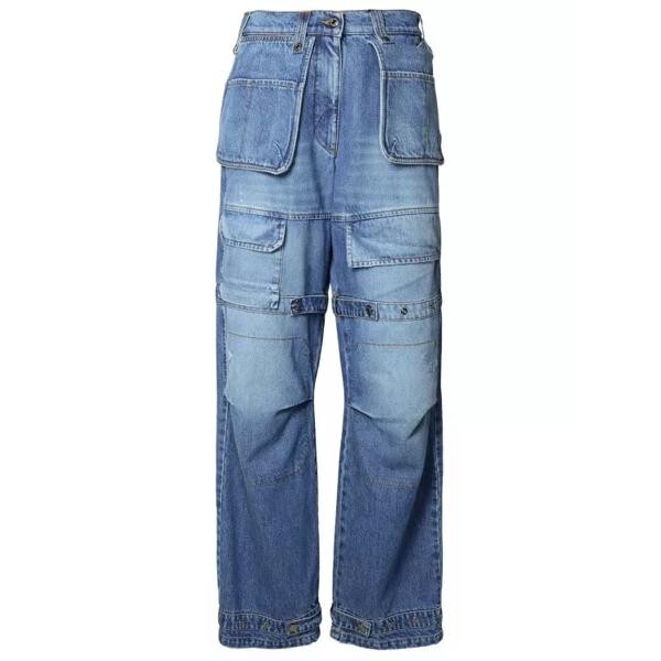 

Джинсы cotton blend cargo jeans Msgm, синий