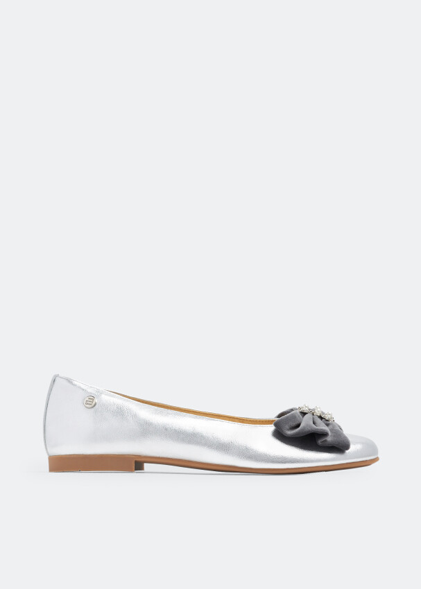 

Балетки Andanines Bow Ballerinas, серебряный
