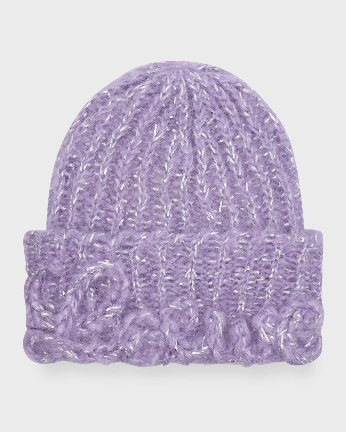 

Шапка-бини из мохера с логотипом крючком Loewe, цвет Parma Violet