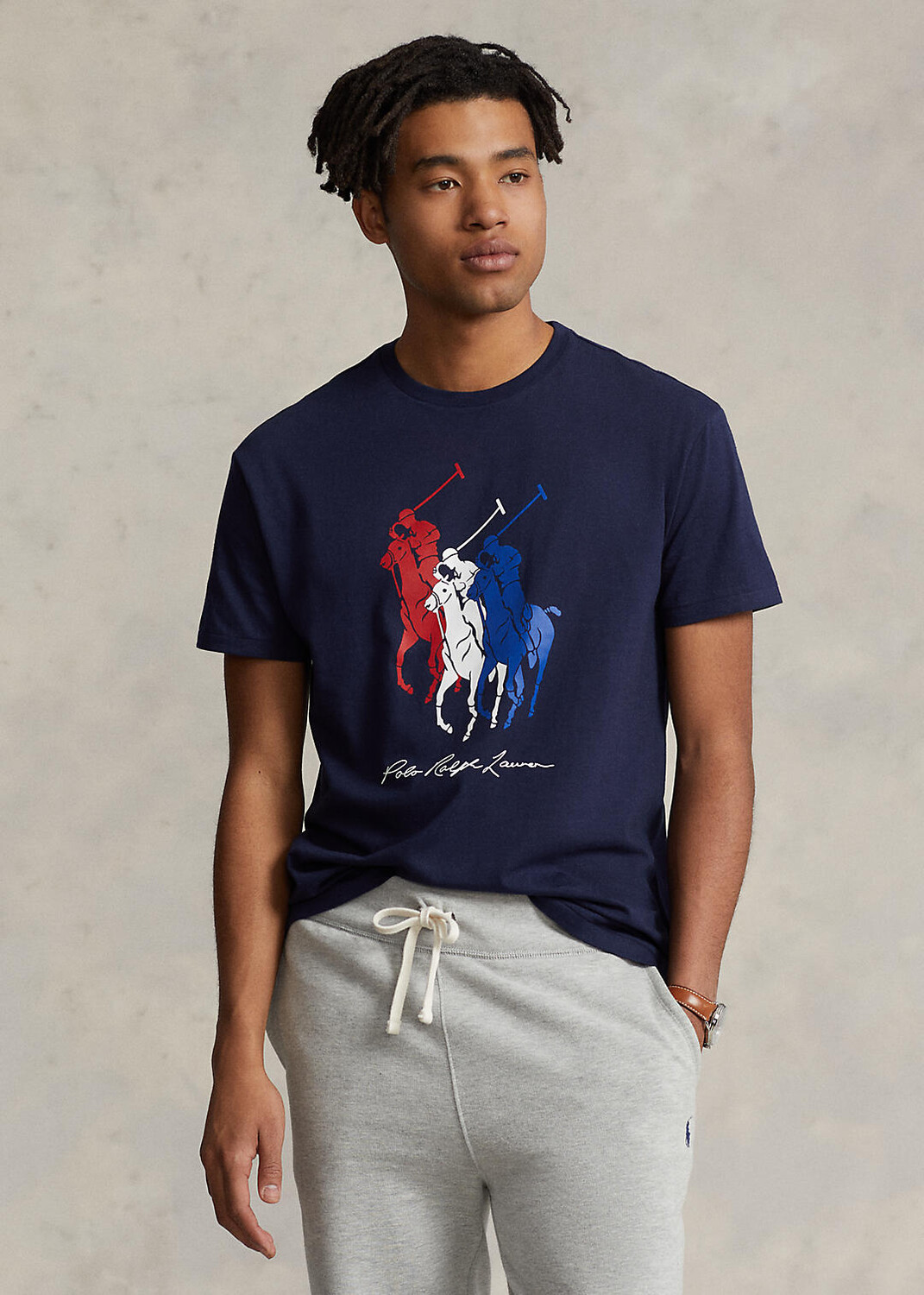 

Футболка из джерси классического кроя с большим пони Ralph Lauren