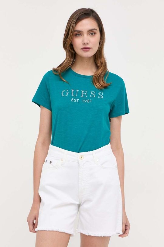 

Футболка из хлопка Guess, зеленый