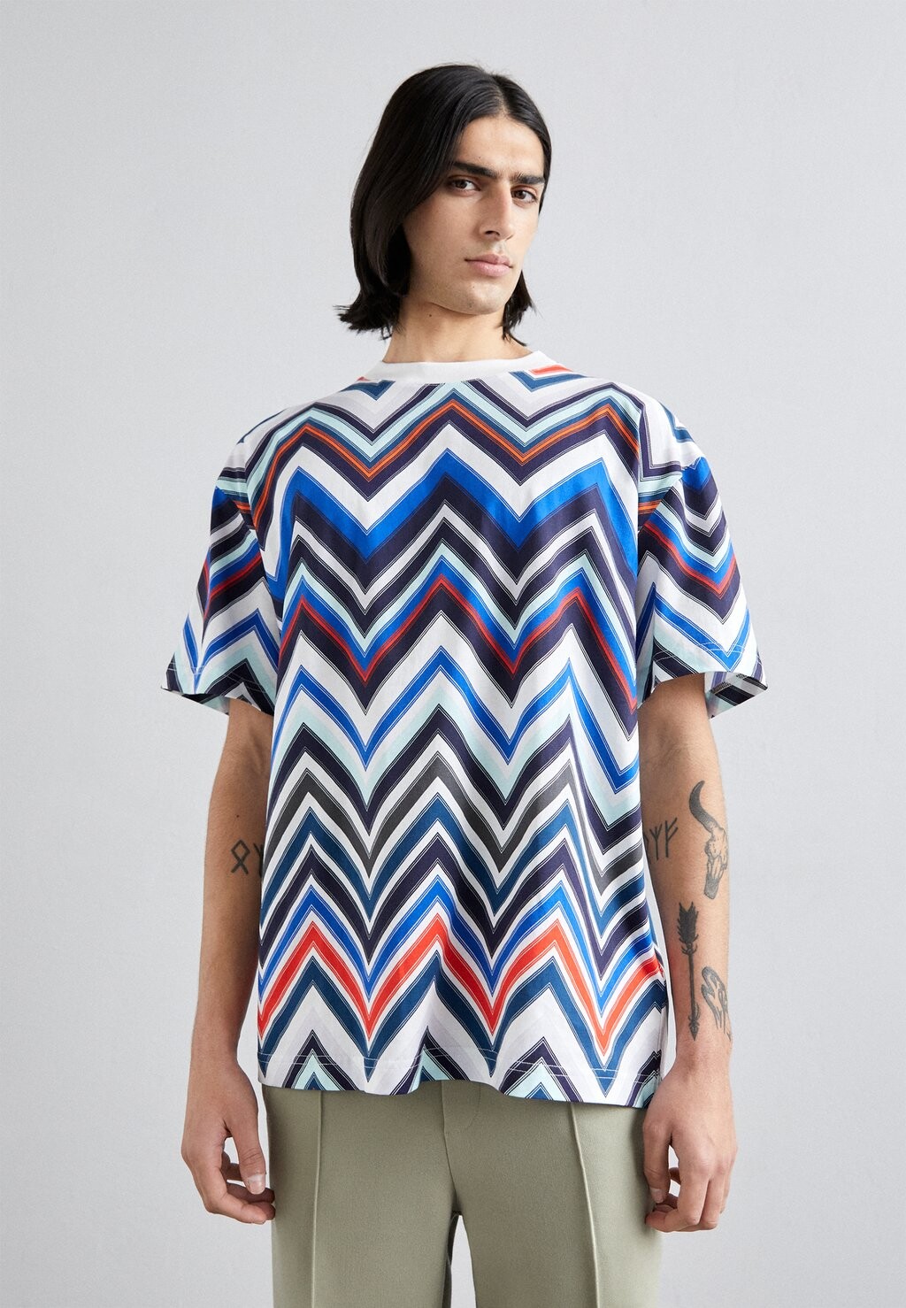 Футболка с принтом Short Sleeve Missoni, цвет red/blue