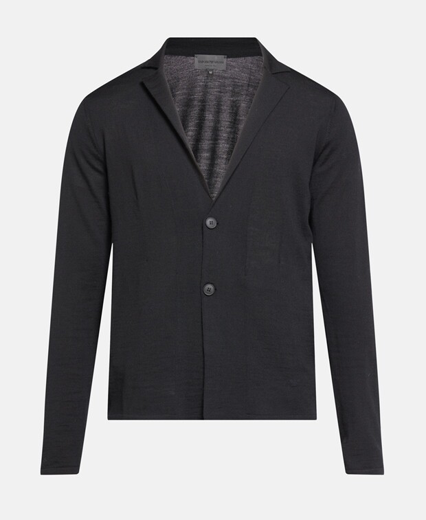 

Шерстяной кардиган Armani Exchange, черный