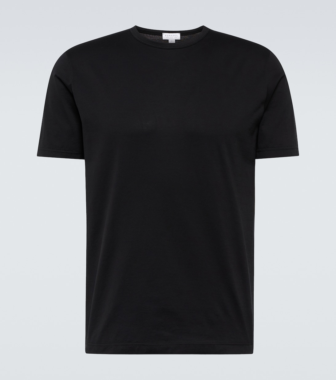 Классическая хлопковая футболка Sunspel, черный