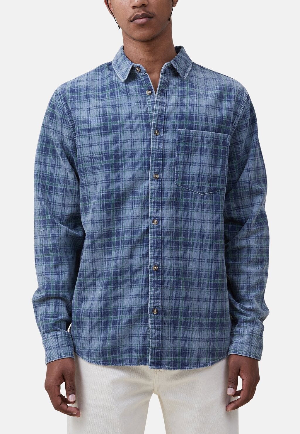 

Рубашка BOSTON LONG SLEEVE Cotton On, синий