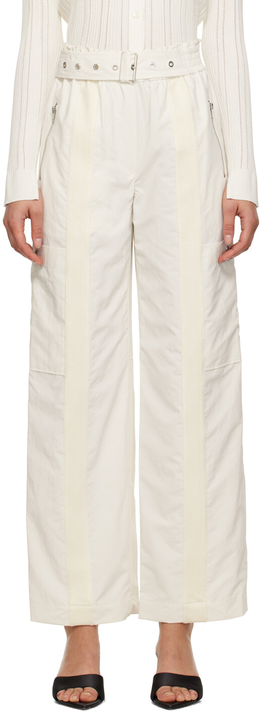 

Белые брюки с поясом 3.1 Phillip Lim, Белый, Белые брюки с поясом 3.1 Phillip Lim