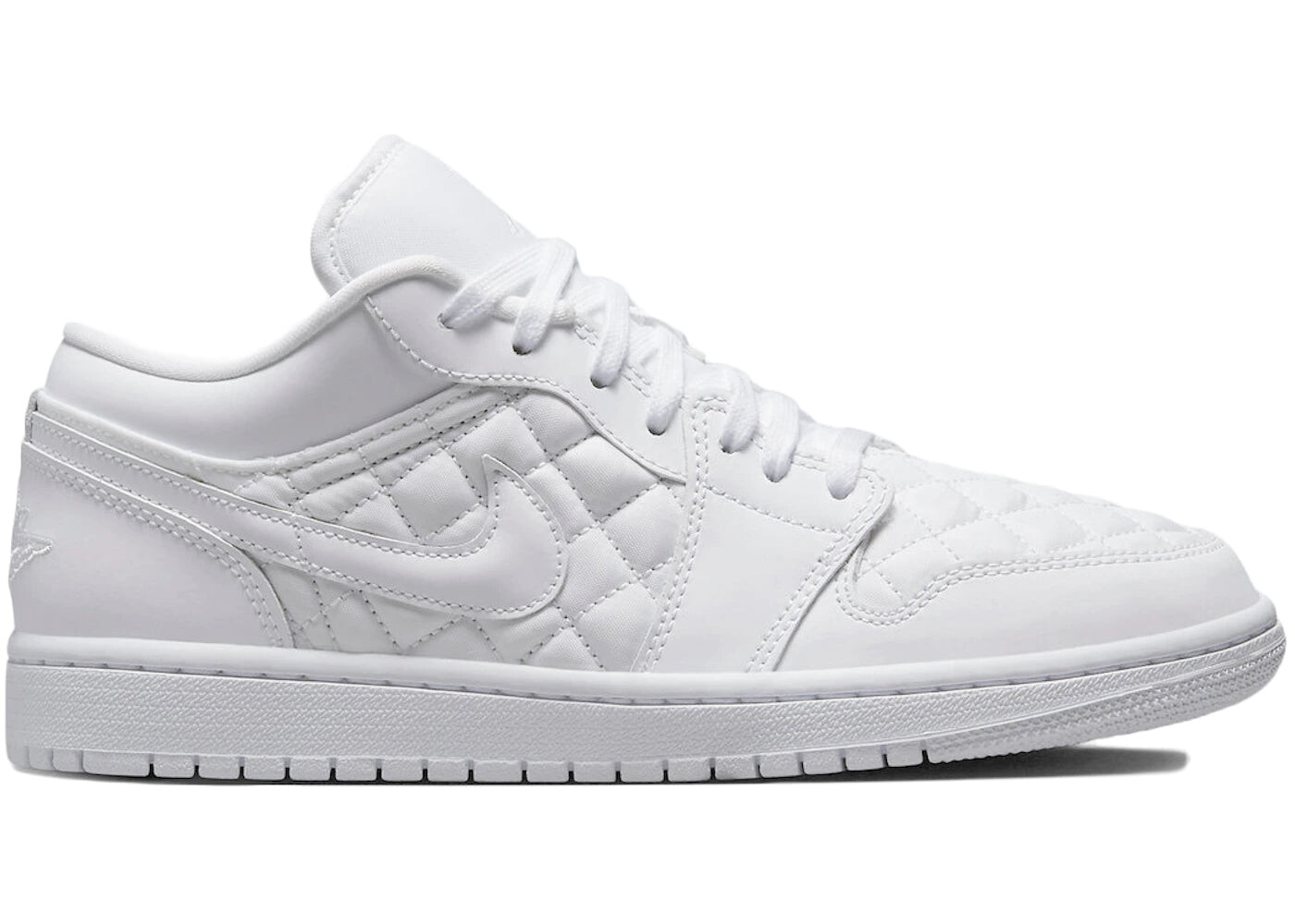 

Низкие стеганые кроссовки Air Jordan 1 белого цвета (W)