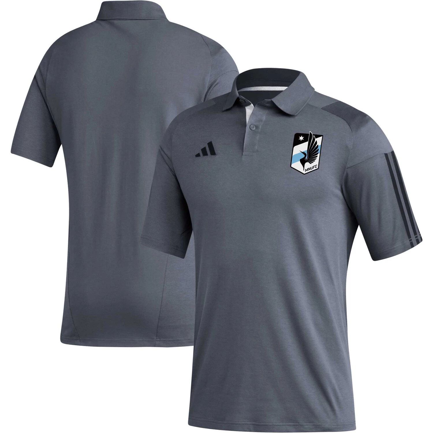 цена Мужская серая тренировочная рубашка-поло для тренировок Minnesota United FC 2023 adidas