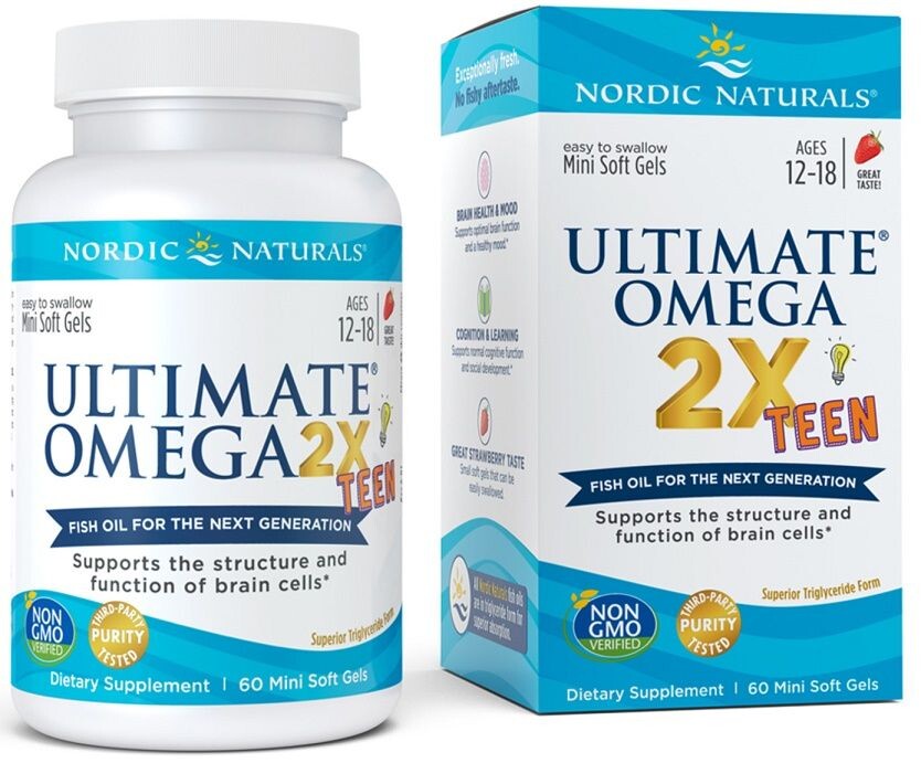 

Препарат с омега3 кислотами Nordic Naturals Ultimate Omega 2X Teen, 60 шт