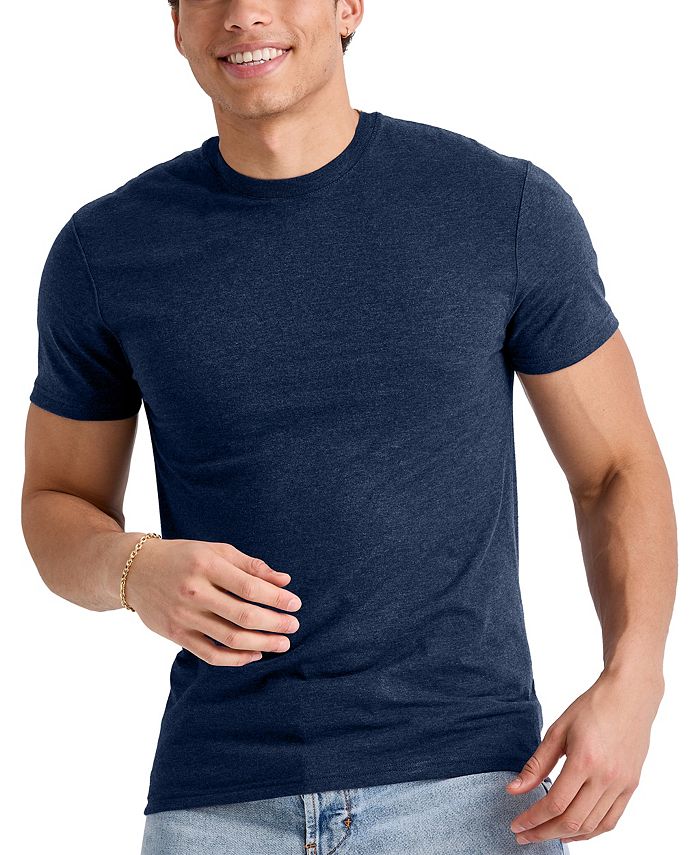 Мужская футболка Originals Tri-Blend с короткими рукавами Hanes, цвет Navy Tri-blend мужская футболка originals tri blend с короткими рукавами и карманами hanes черный