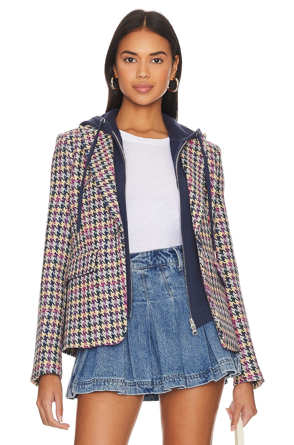 

Куртка Central Park West Lucia Multi Houndstooth, цвет Pink Multi