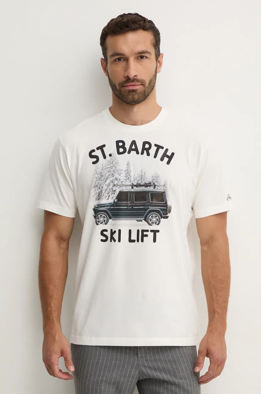 

Хлопковая футболка MC2 Saint Barth, бежевый