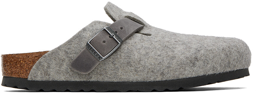 

Серые бостонские лоферы стандартного размера Birkenstock