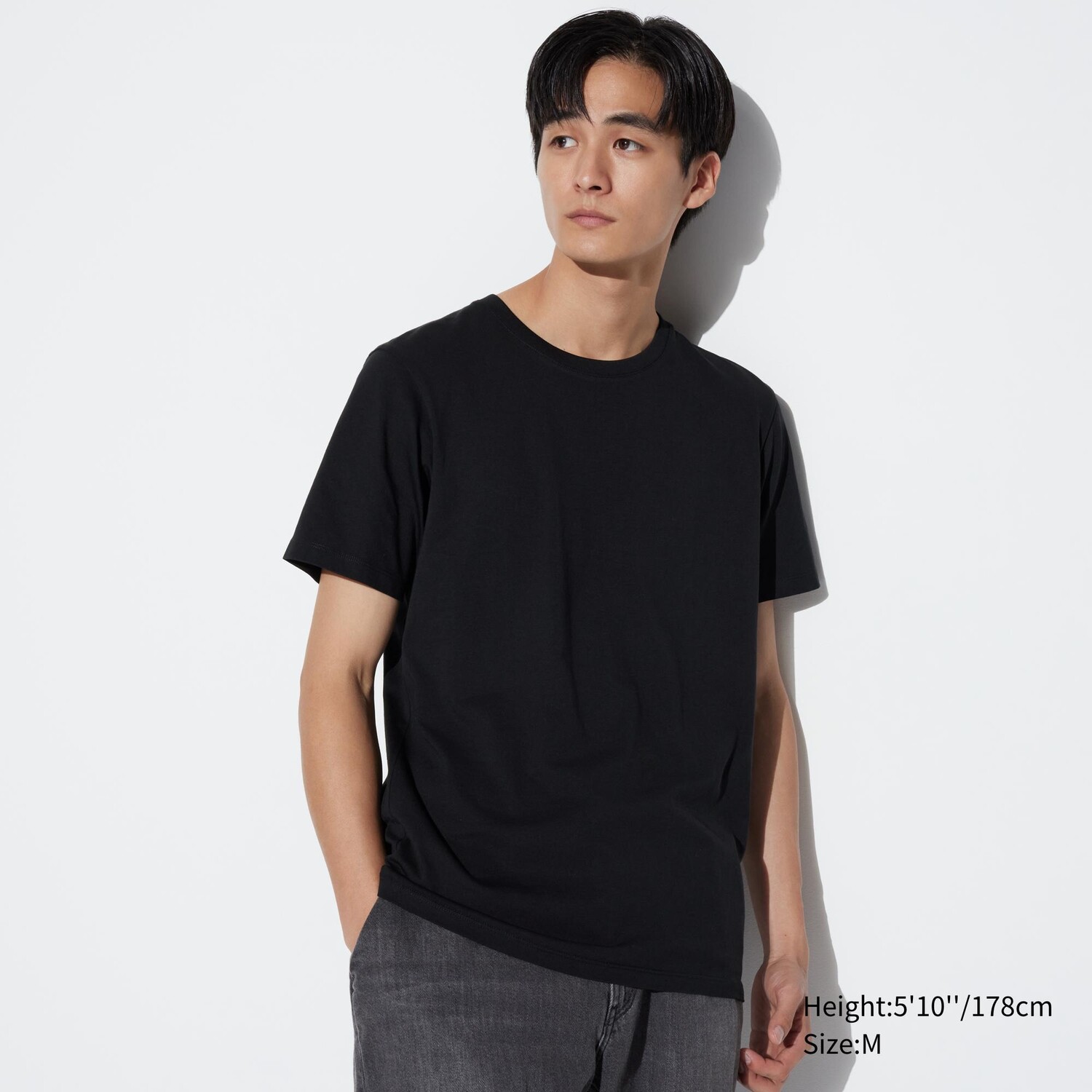 

Футболка Uniqlo Supima 100% с короткими рукавами, черный