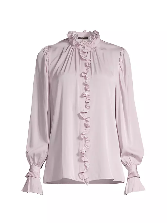

Блуза Michelle из шелковой смеси с рюшами Ungaro, цвет soft pink